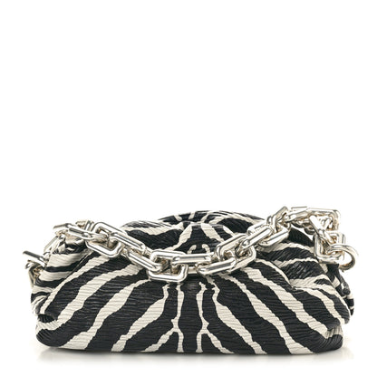Bottega Veneta Nappa Zebra Print The Pouch Chain White Black 1 of 11