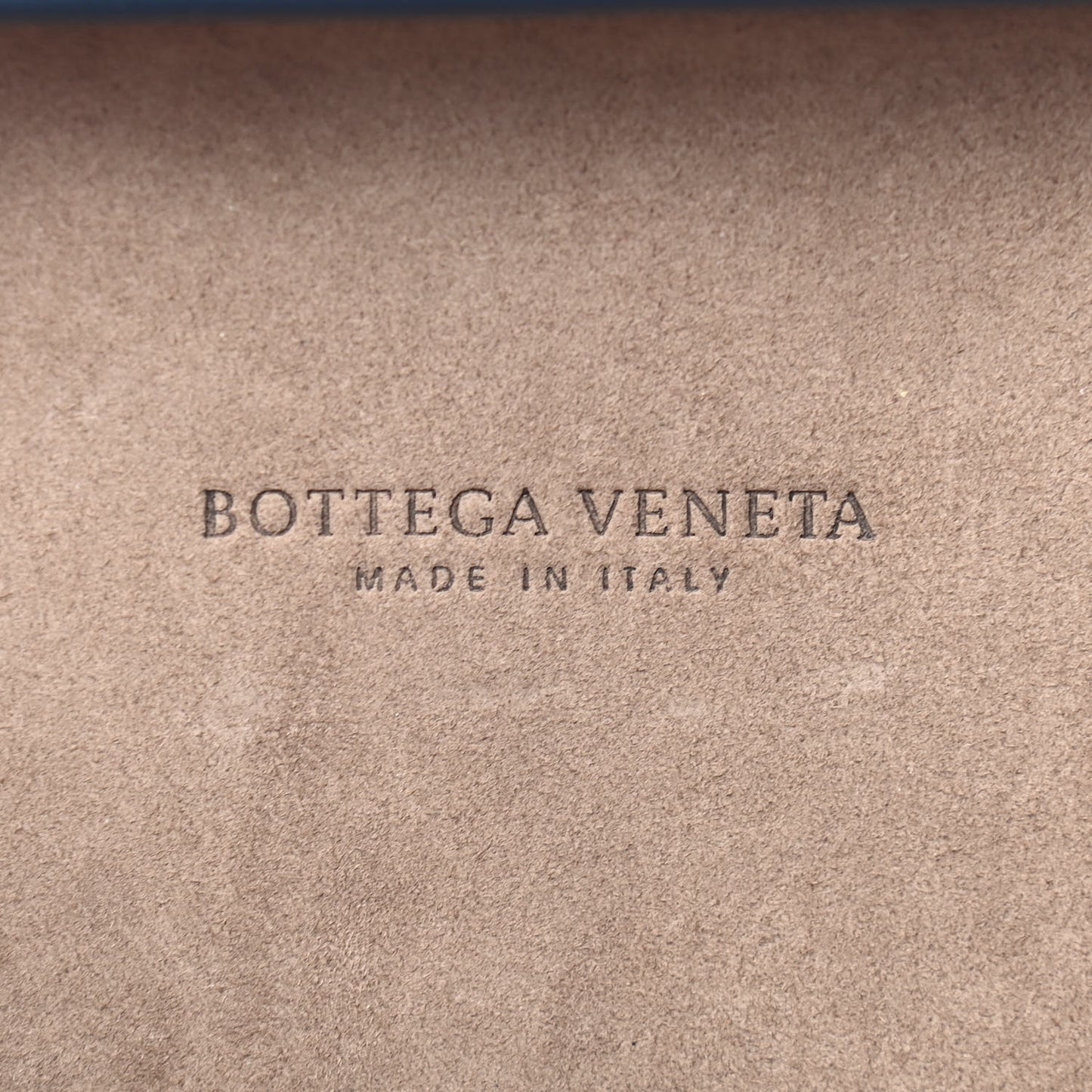 Nappa Intrecciato Chain Knot Clutch Denim