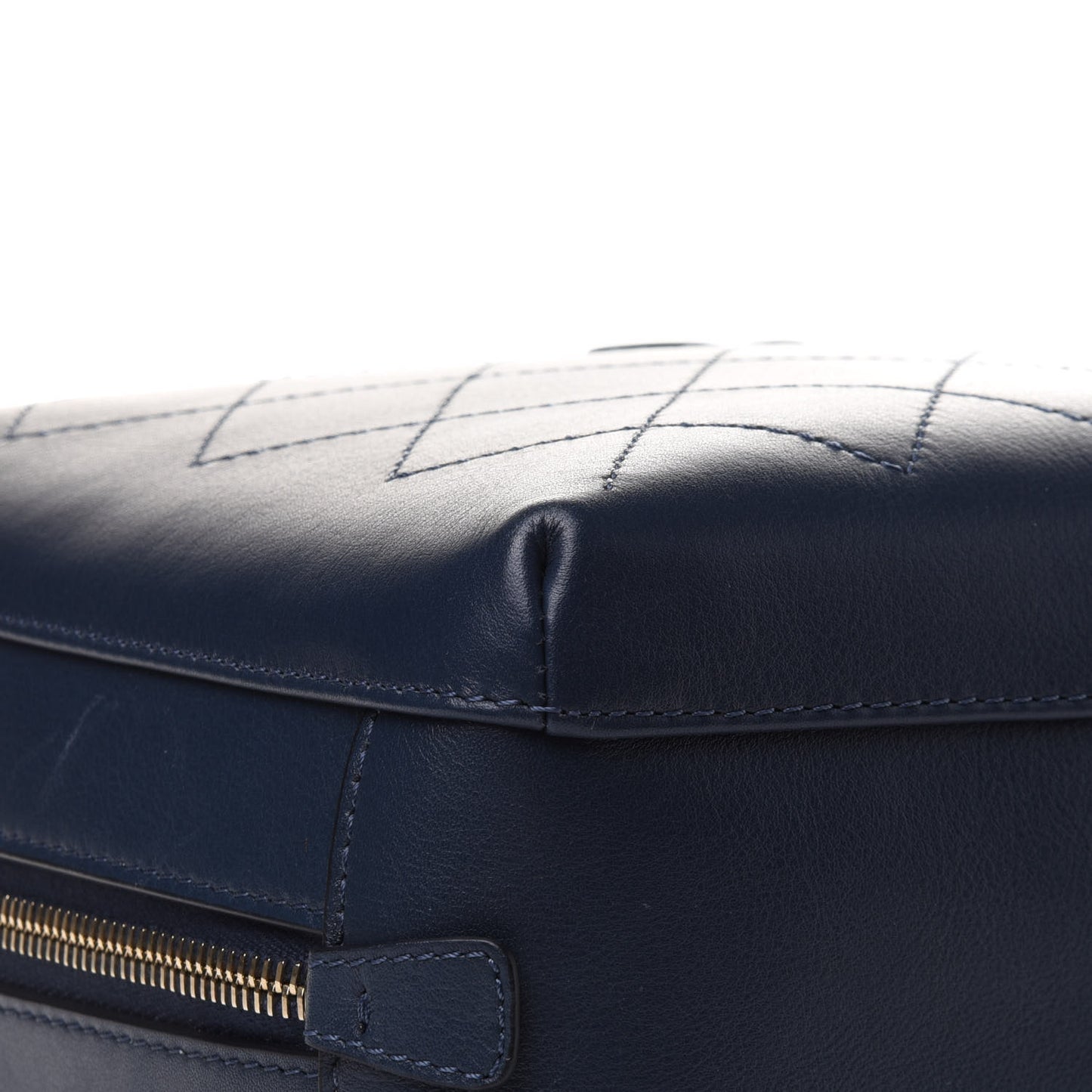 Calfskin Stitched CC Camera Case Bag Blue