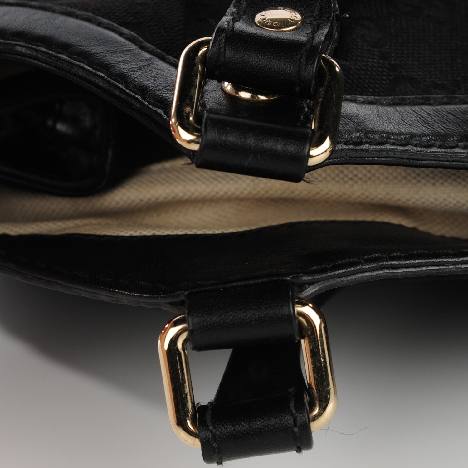 Gucci Monogram Medium Sukey Tote Black 9 of 11