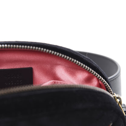 Gucci Velvet Matelasse Crystal Star GG Marmont Belt Bag 95 38 Black 9 of 11