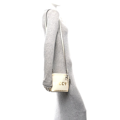 Gucci X SEGA Calfskin GUCCY Stars Mini Dome Shoulder Bag Mystic White Gold 2 of 14