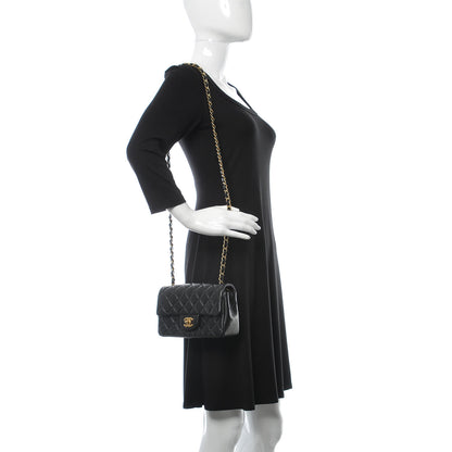 Chanel Lambskin Quilted Mini Rectangular Flap Black 2 of 10