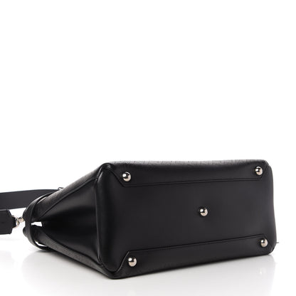Burberry Calfskin Perforated Medium Banner Tote Black 4 of 13