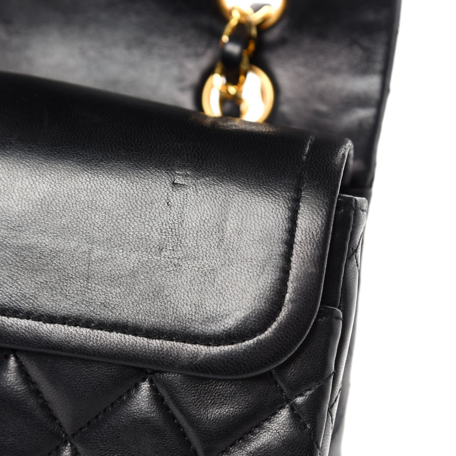 Chanel Lambskin Quilted Medium Double Flap Black 10 of 17