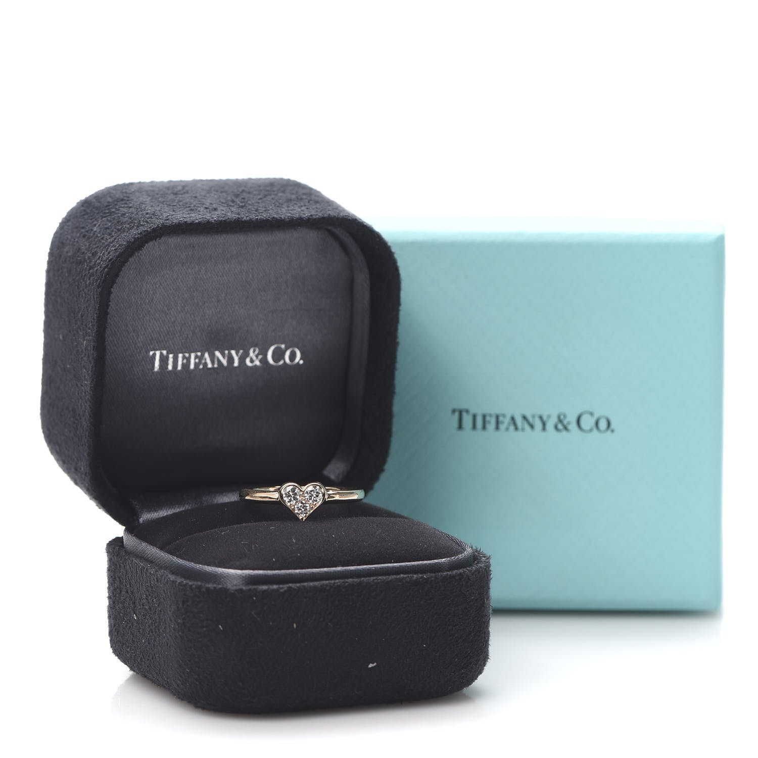 Tiffany 18K Rose Gold Diamond Hearts Ring 50 5.5 6 of 6