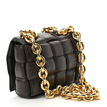 Bottega Veneta Lambskin Maxi Intreccio Padded Chain Cassette Crossbody Bag Black 3 of 9