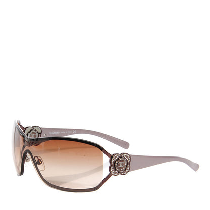 Chanel Swarovski Crystal Camellia CC Sunglasses 4164-B Bronze 3 of 7