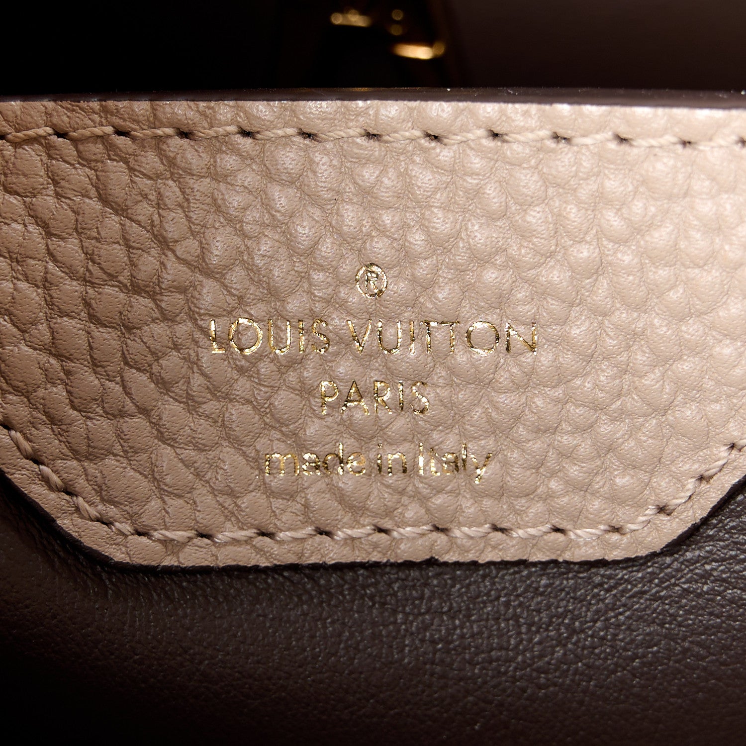 Louis Vuitton Taurillon Capucines BB Galet 6 of 10