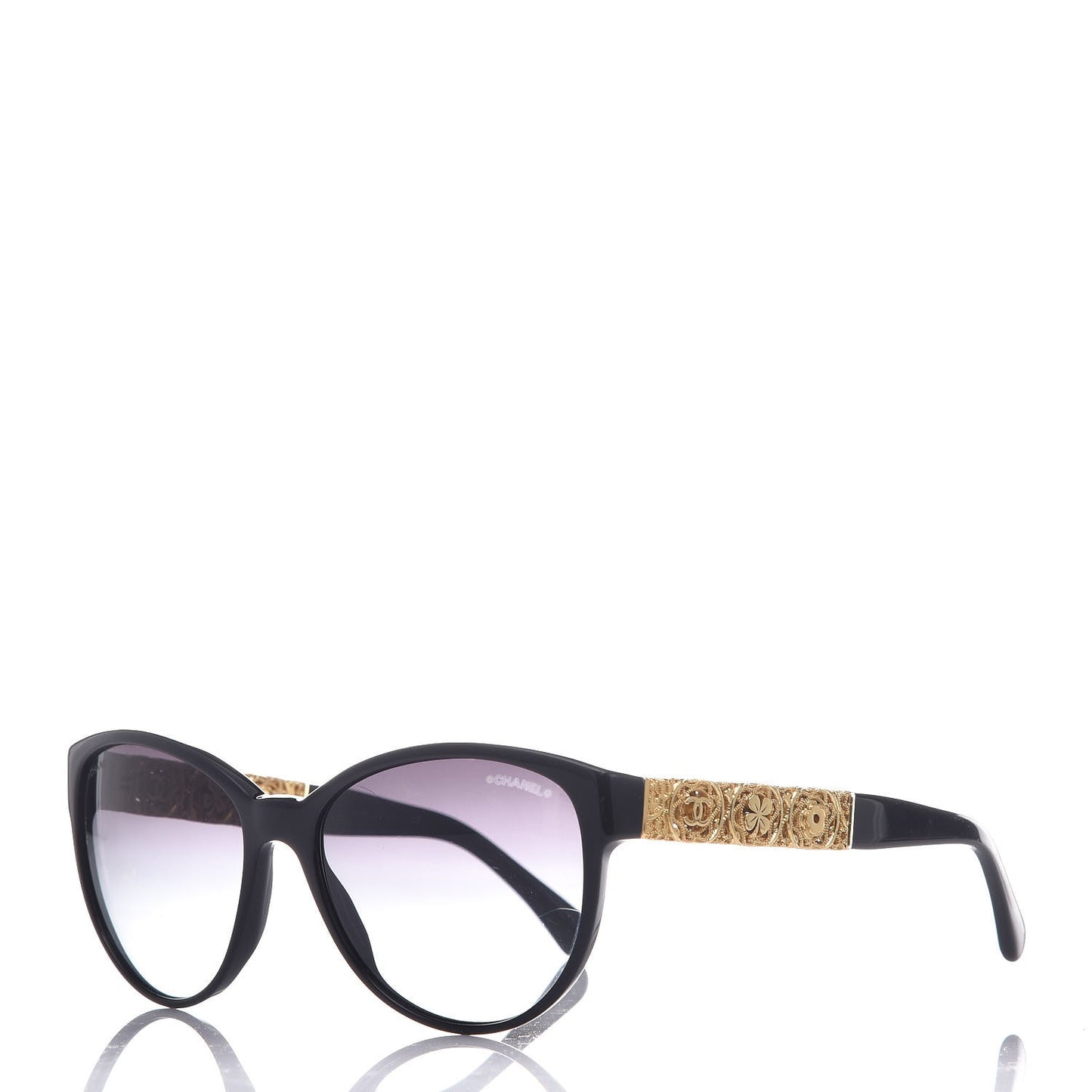 Metal Filigree Butterfly Sunglasses 5261 Black