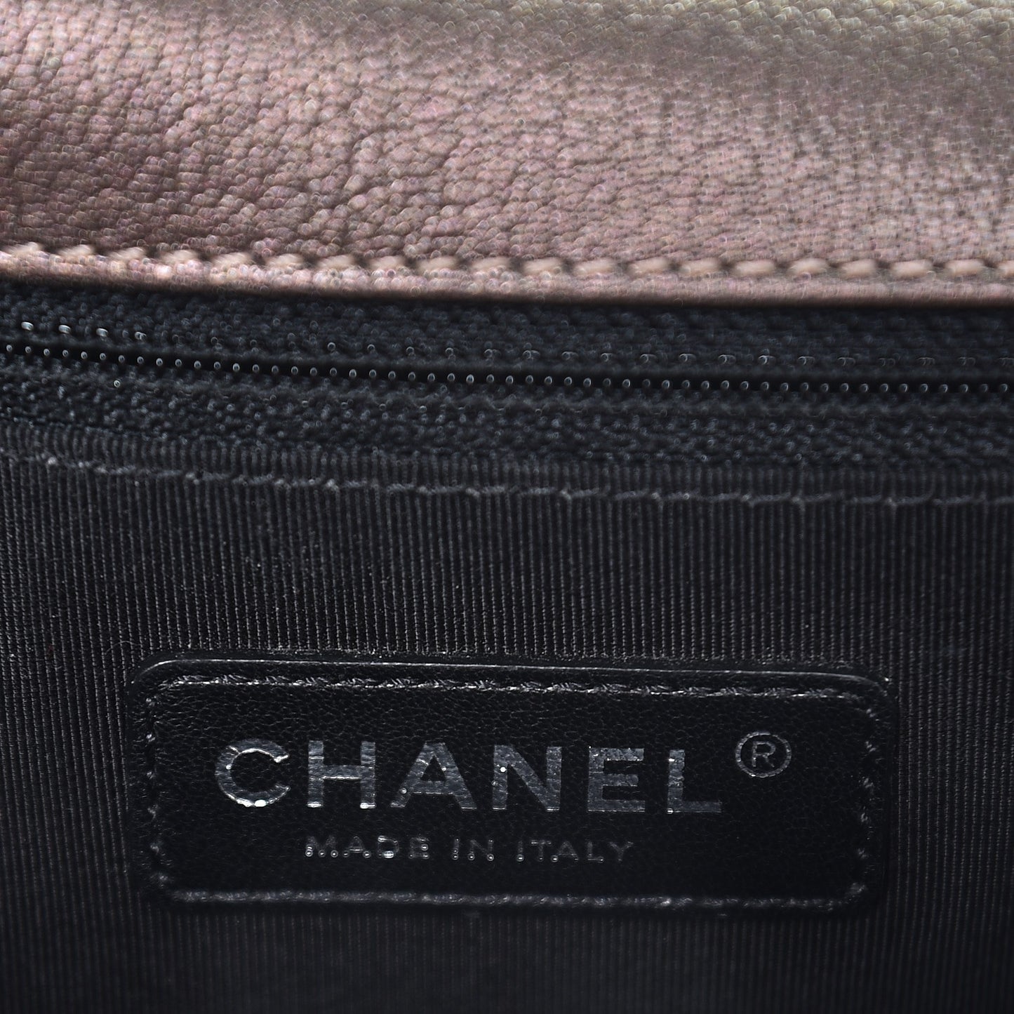 Iridescent Goatskin Quilted New Medium Boy Flap Dark Gold