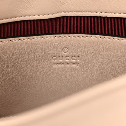 Gucci Lambskin Matelasse Small GG Marmont Shoulder Bag Pink Beige 6 of 10