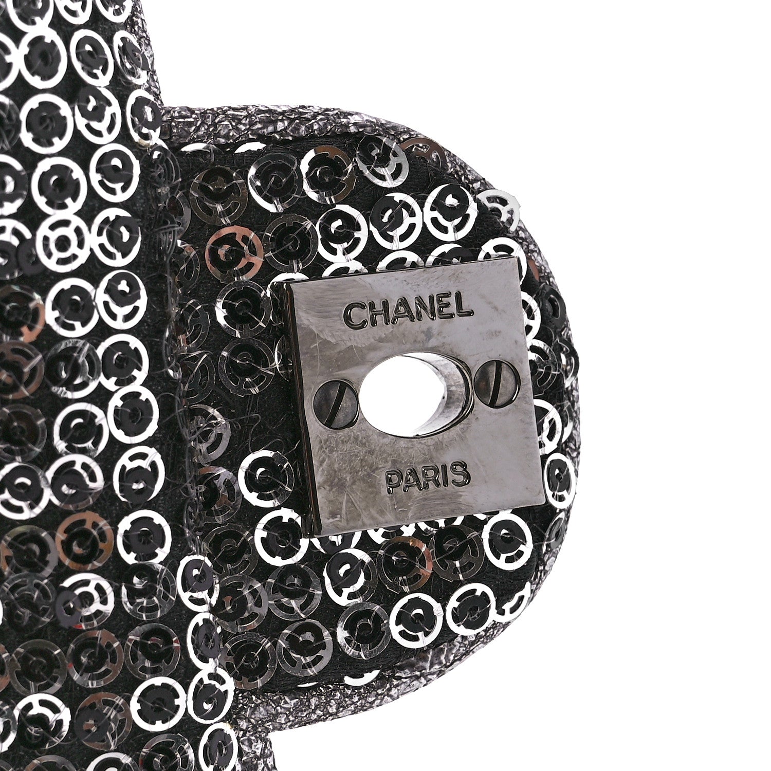 Chanel Sequin Micro Flap Dark Silver 7 of 13