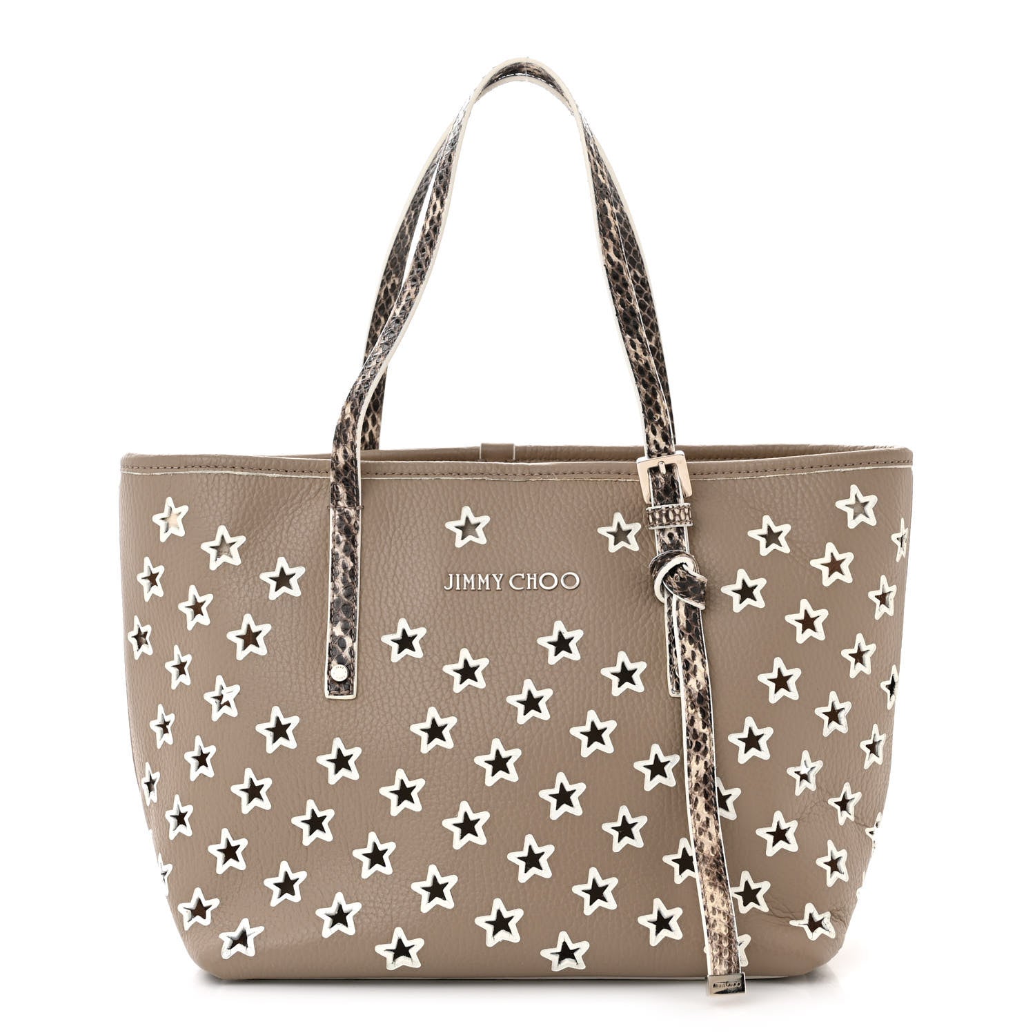 Jimmy Choo Nappa Perforated Star Sofia Shoulder Bag White 1 of 11