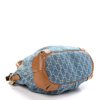 Gucci Denim Monogram Medium Sukey Top Handle Blue 4 of 10