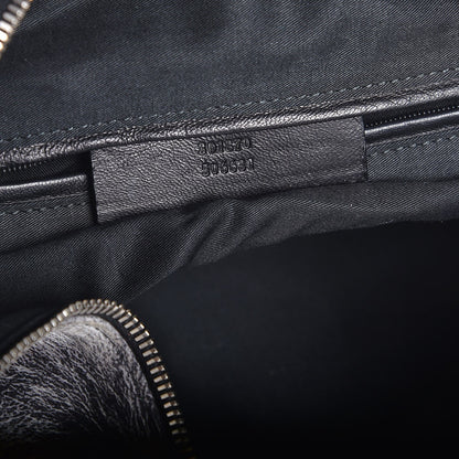 Alexander McQueen Silk Fur Print De Manta Clutch Black Grey 7 of 7