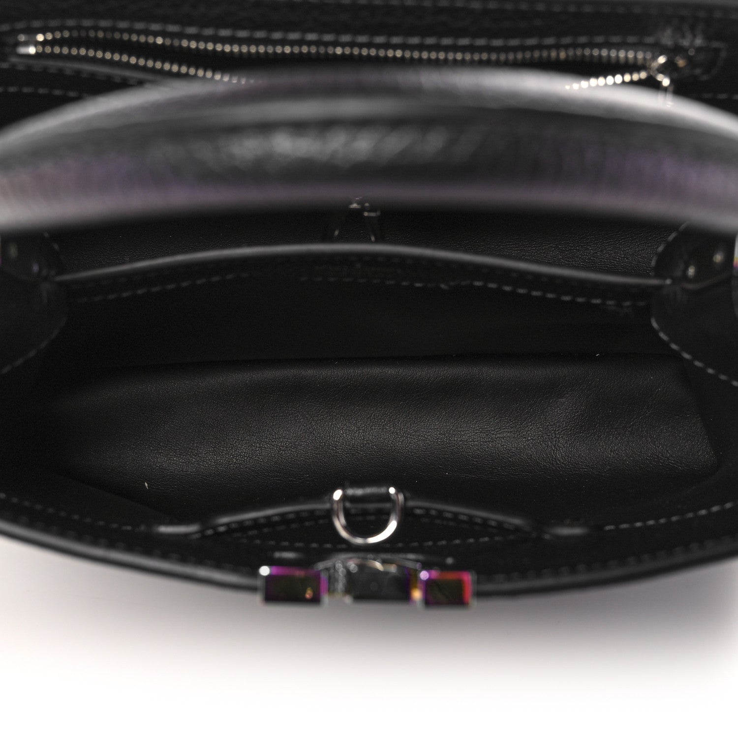 Louis Vuitton Taurillon Capucines BB Scarabeo Iridescent Black 4 of 8