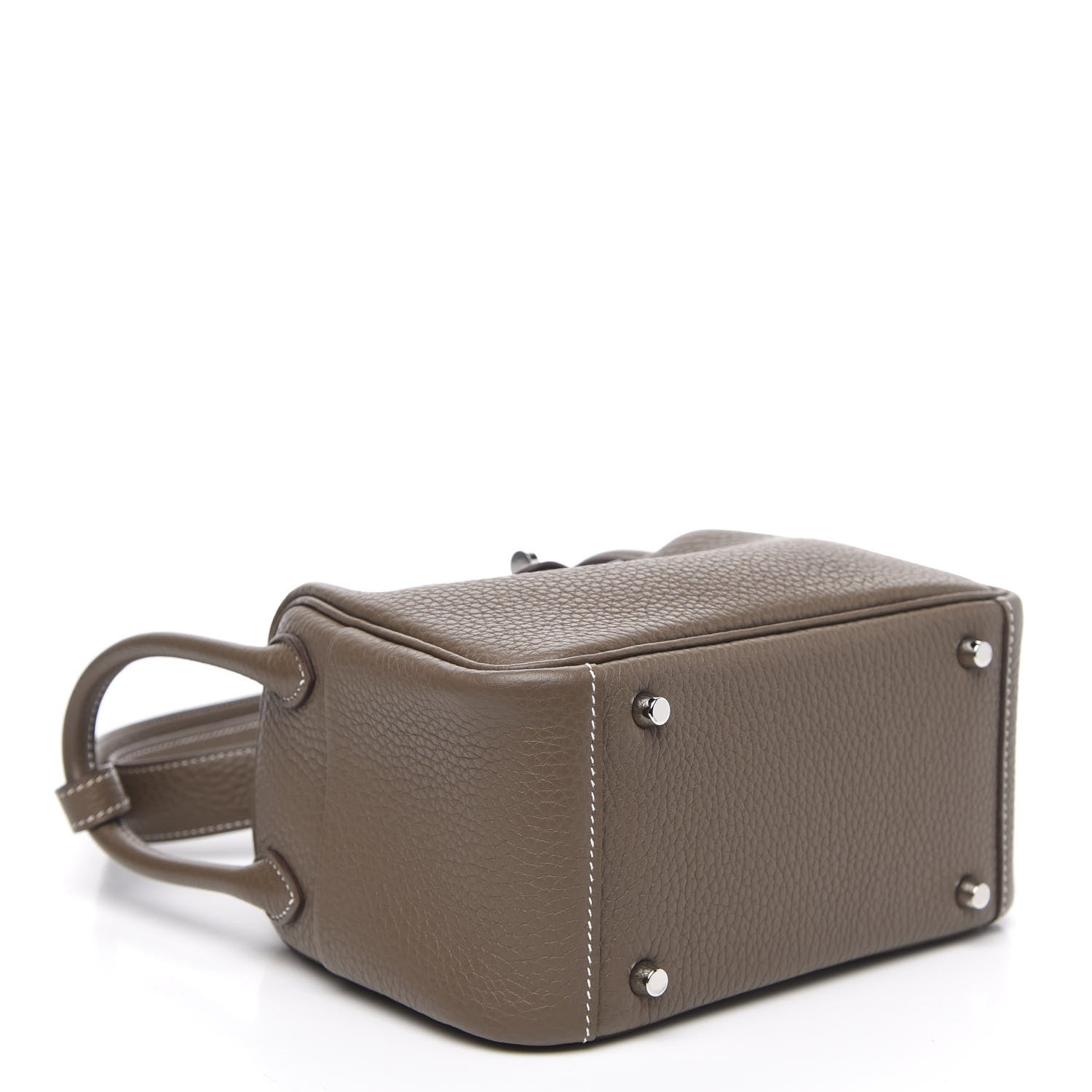 Hermes Taurillon Clemence Mini Lindy 20 Etoupe 4 of 8