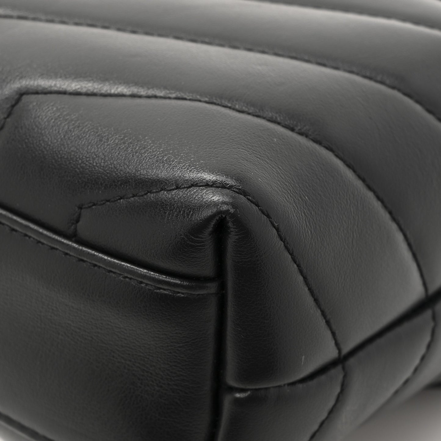 Calfskin Y Quilted Monogram Toy Loulou Crossbody Bag Black