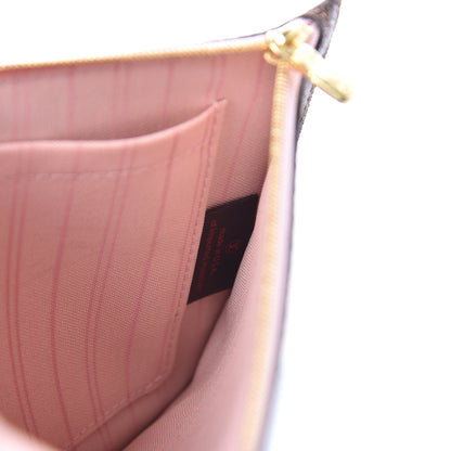 Louis Vuitton Damier Ebene Neverfull MM GM Pochette Rose Ballerine 7 of 8