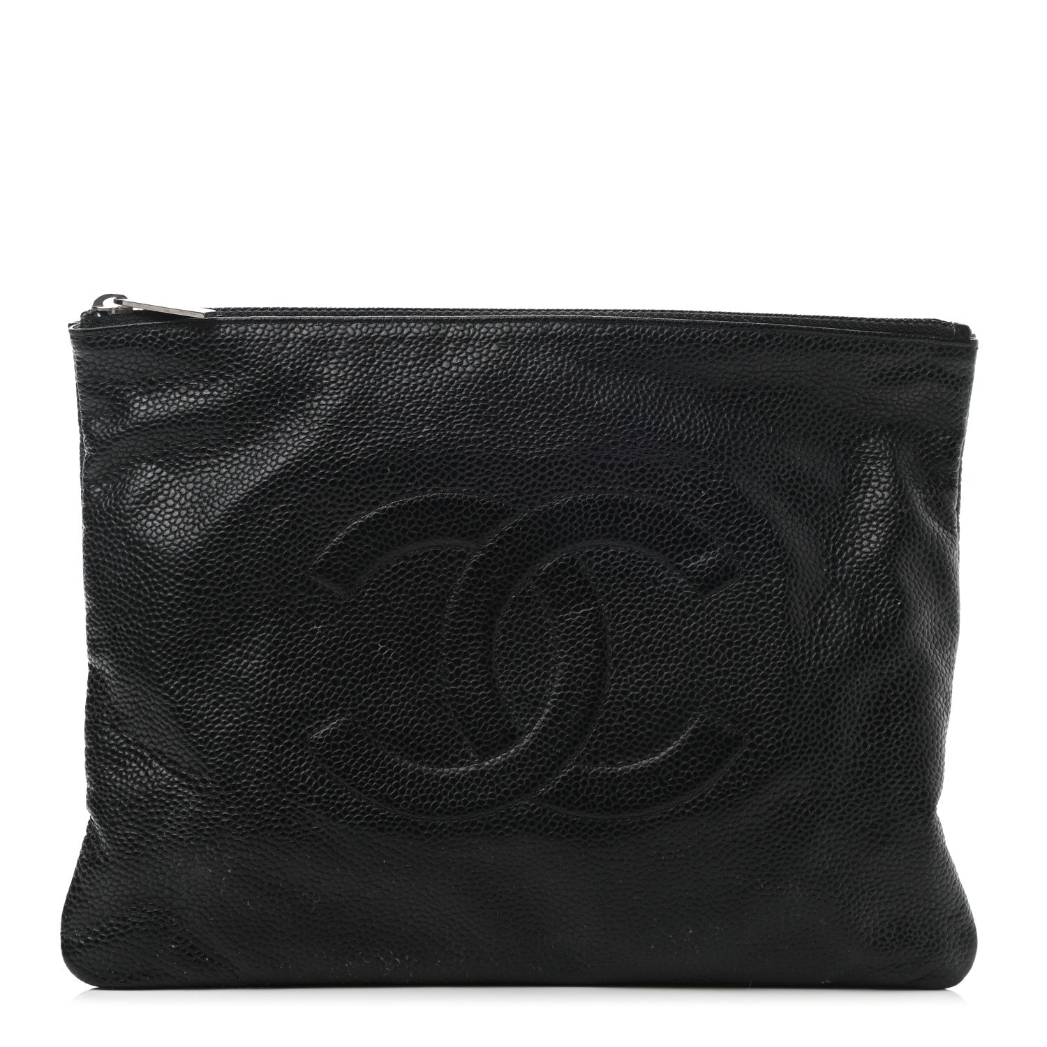 Chanel Caviar Timeless CC Cosmetic Pouch Black 1 of 9