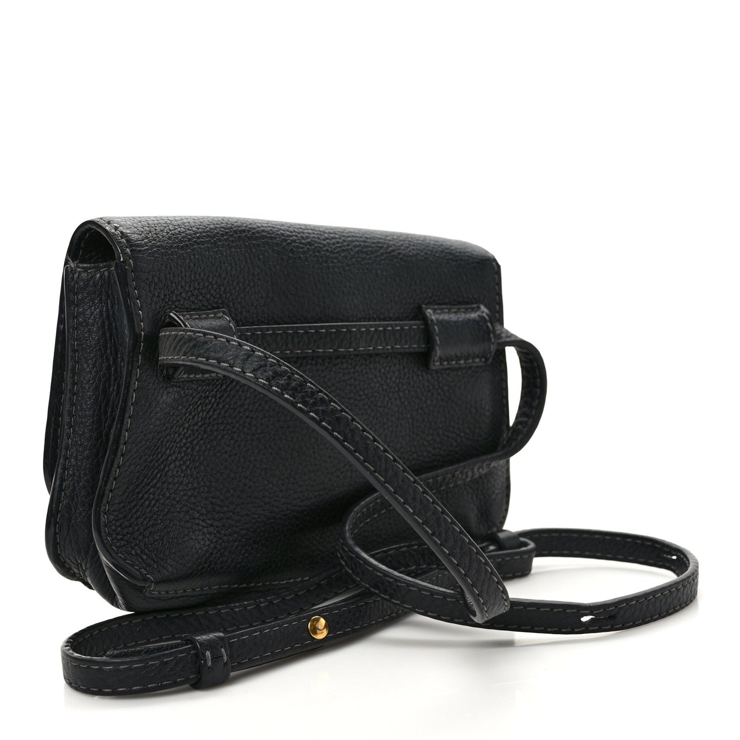 Calfskin Marcie Convertible Belt Bag Black