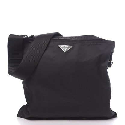Prada Nylon Flat Messenger Bag Black 1 of 15