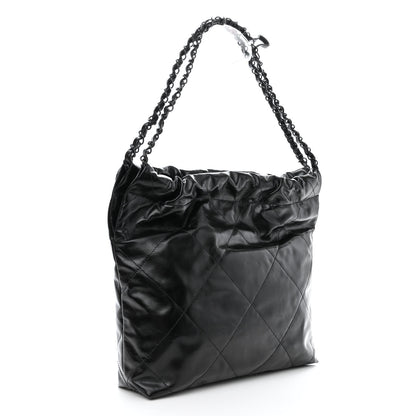 Chanel Shiny Calfskin Quilted Small Chanel 22 So Black 4 of 14