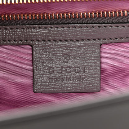 Gucci Textured Calfskin Medium Torchon GG Ring Shoulder Bag Grey 7 of 10