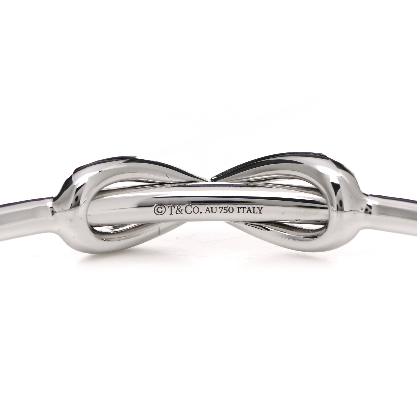 18K White Gold Diamond Infinity Cuff Bracelet