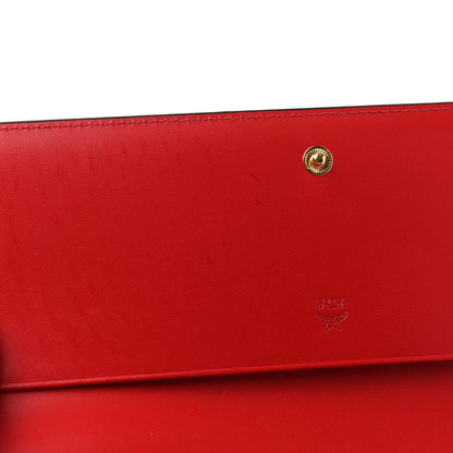 MCM Visetos Continental Flap Wallet Cognac Red 8 of 8