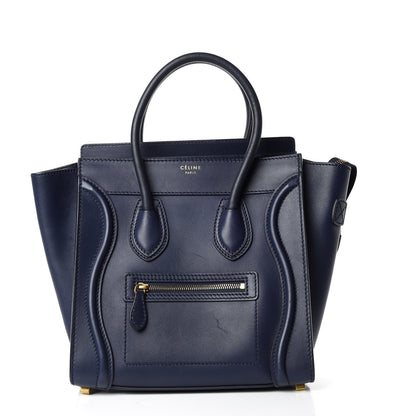 Celine Smooth Calfskin Micro Luggage Navy Blue 1 of 9