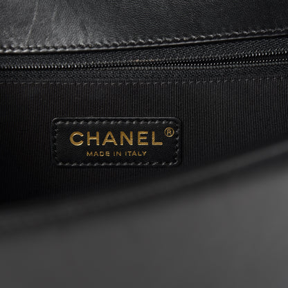 Chanel Lambskin Quilted New Medium Boy Flap Black 13 of 16