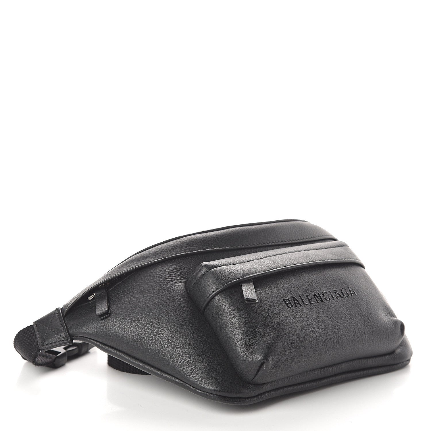 Balenciaga Smooth Calfskin Logo Large Everyday Beltpack Black 3 of 8