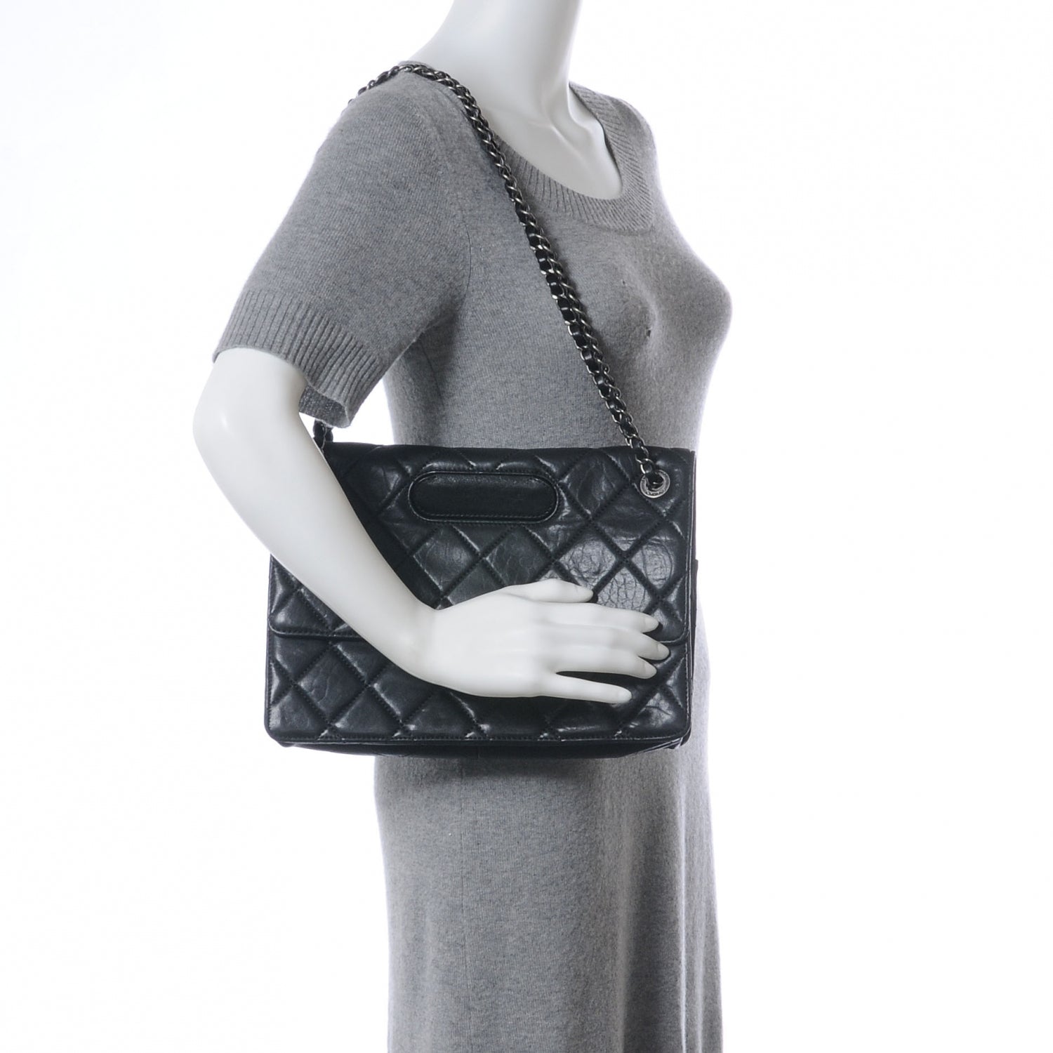 Chanel Lambskin Take Away Flap Bag Black 2 of 7
