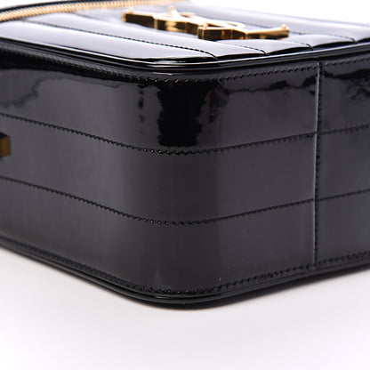 Saint Laurent Patent Matelasse Monogram Vicky Vanity Black 8 of 9
