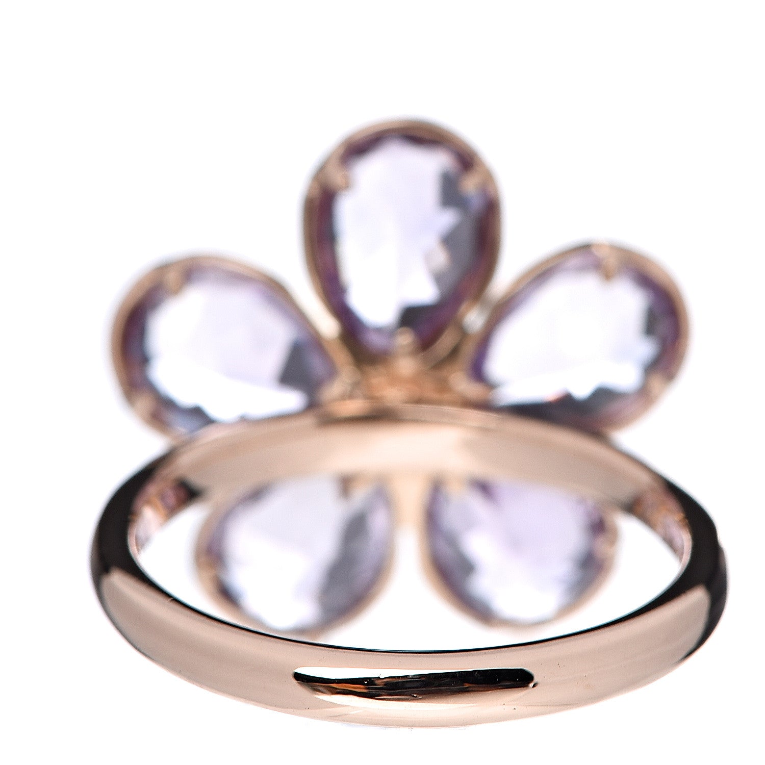 Tiffany 18K Rose Gold Amethyst Diamond Sparklers Flower Ring 52 6 4 of 7