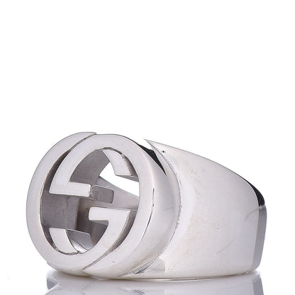 Gucci Sterling Silver Interlocking G Signet Ring 52 6 3 of 6
