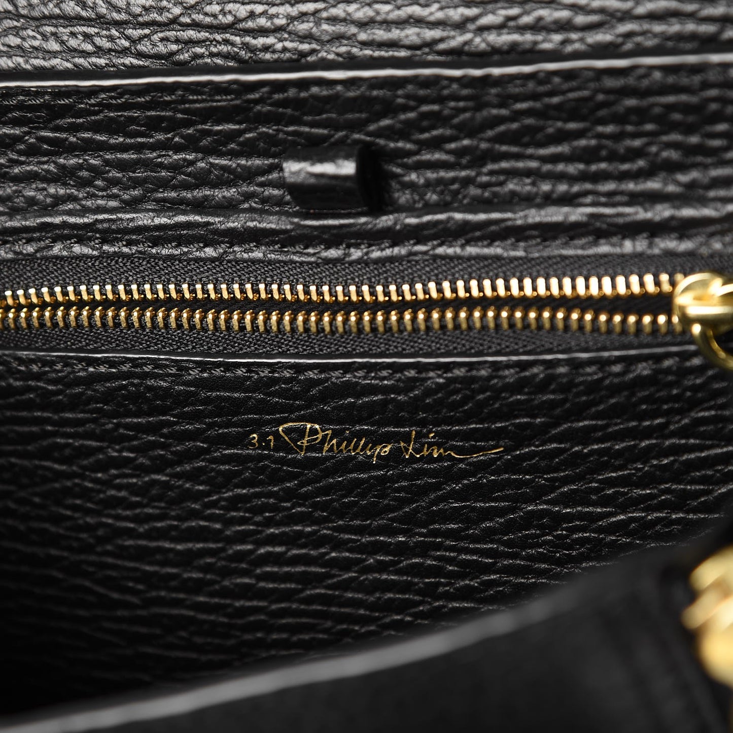 3.1 Textured Calfskin Mini Pashli Satchel Black