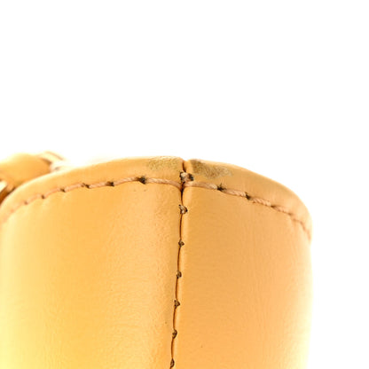 Chanel Shiny Crumpled Calfskin Quilted Mini 31 Shopping Bag Yellow 11 of 11