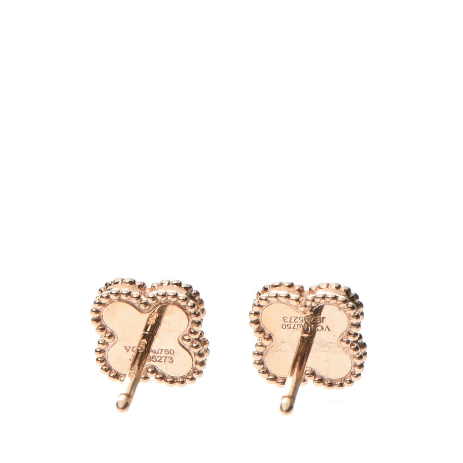 Van Cleef & Arpels 18K Rose Gold Sweet Alhambra Earrings 4 of 9