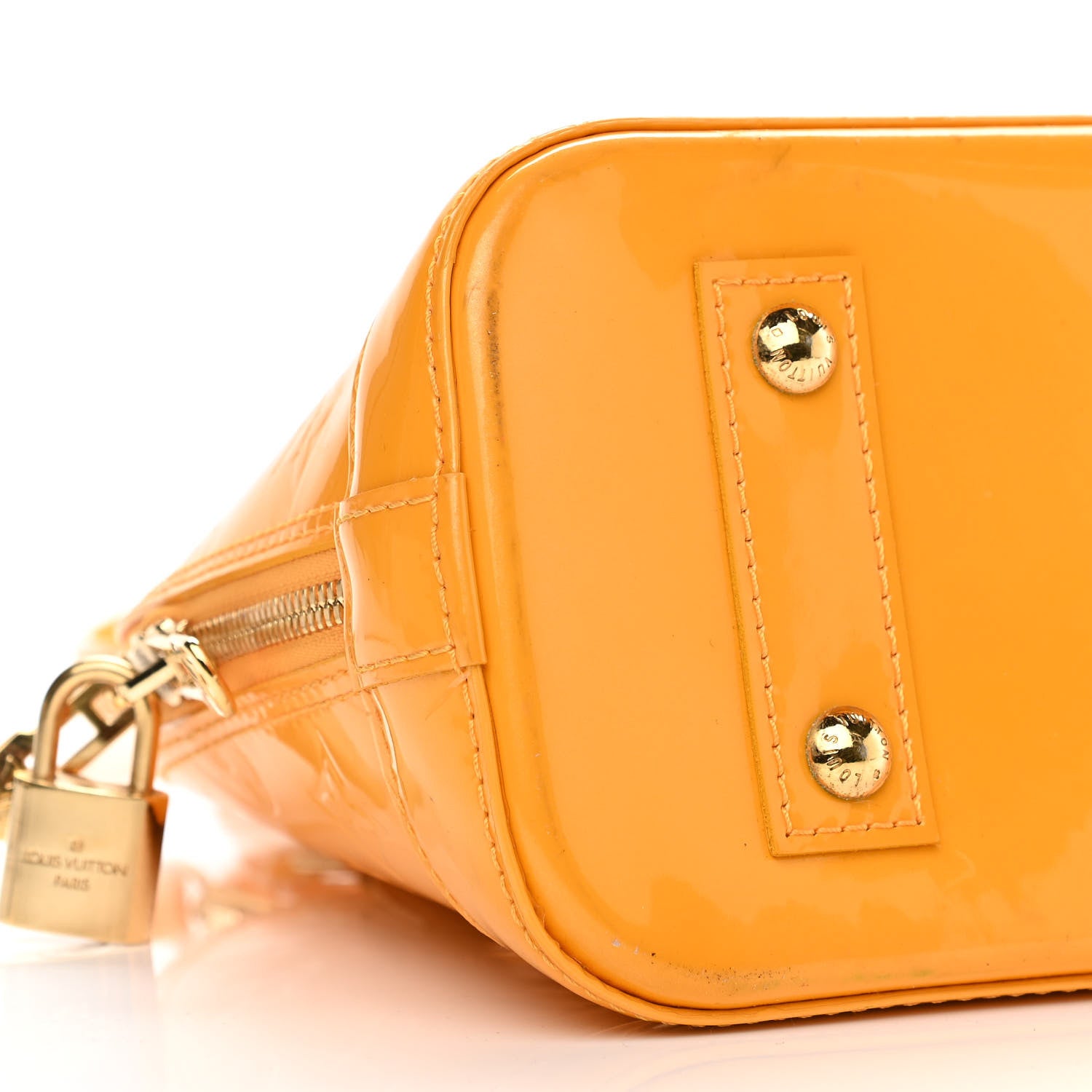 Louis Vuitton Vernis Alma BB Jaune Passion 8 of 12