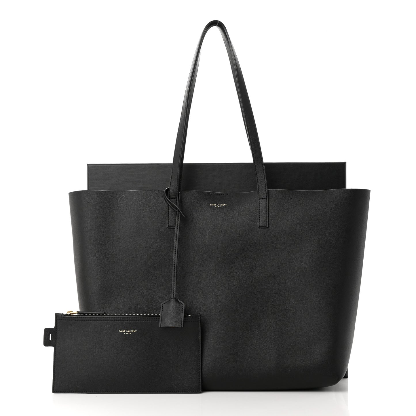 Calfskin Large Shopping Tote Black