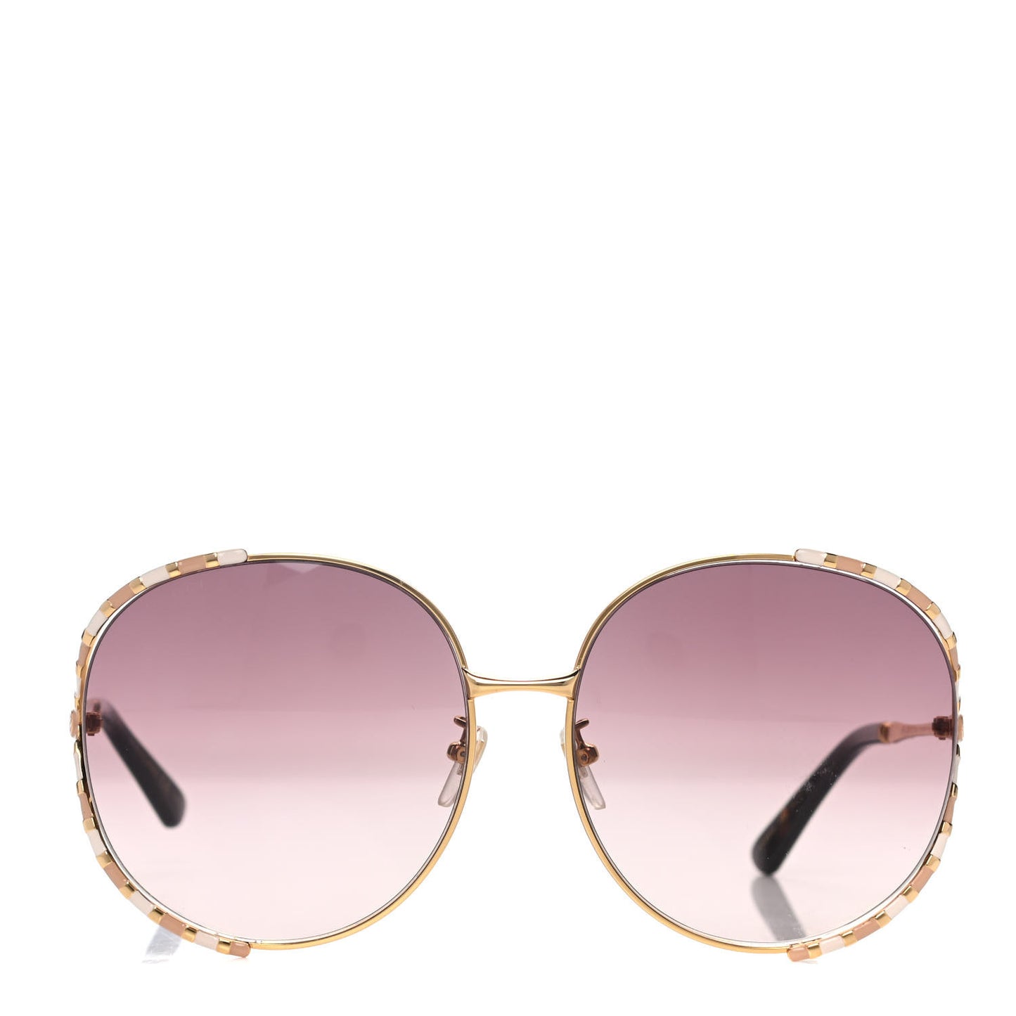Metal Round Frame GG0595S Sunglasses Gold Brown