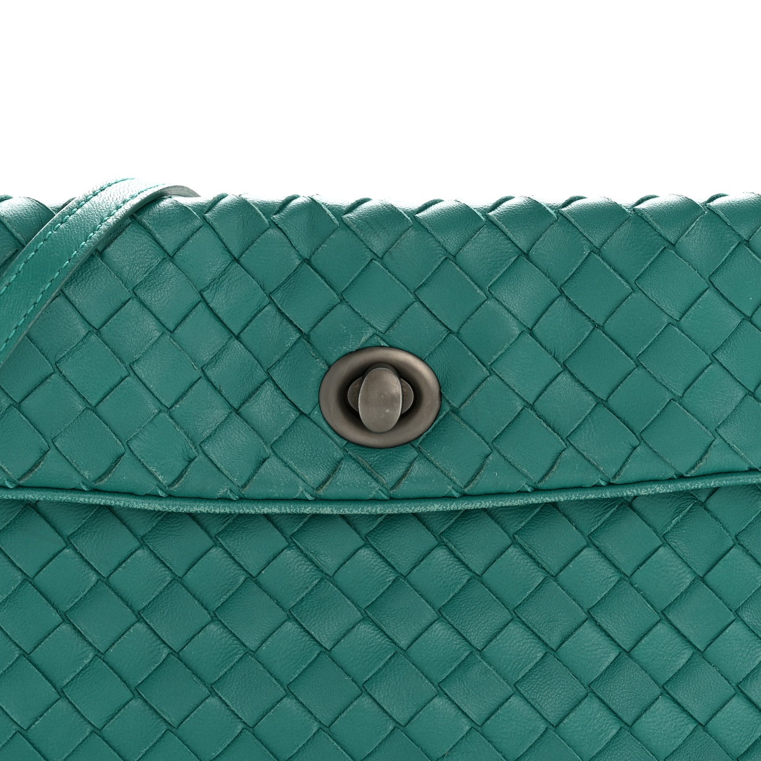 Bottega Veneta Nappa Intrecciato Flap Crossbody Mallard 8 of 12