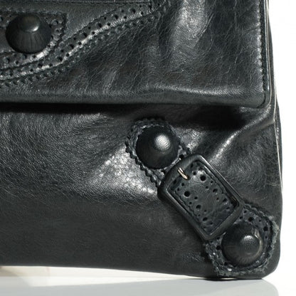 Balenciaga Agneau Giant Brogues Hardware Envelope Clutch Anthracite 10 of 20