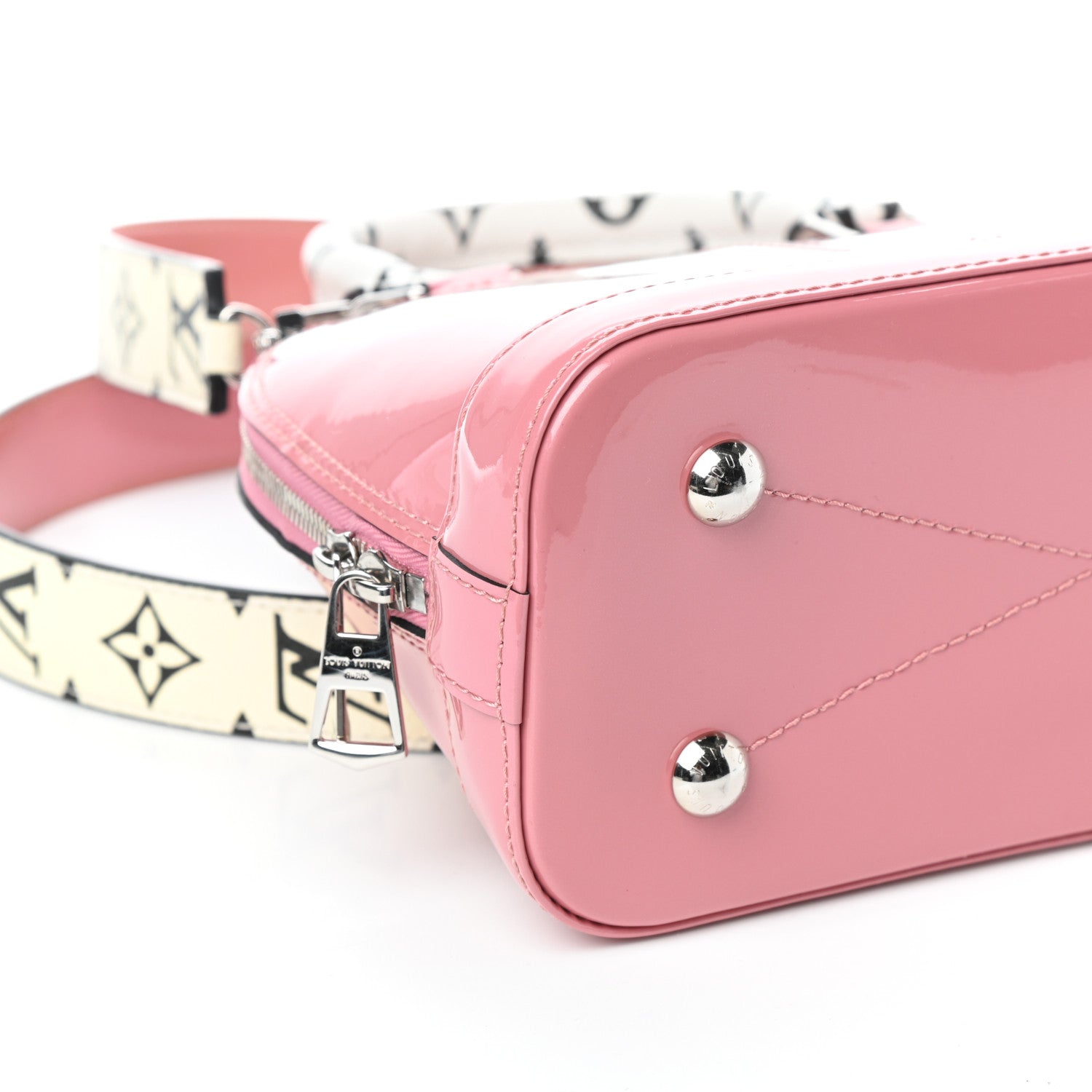 Louis Vuitton Patent Monogram Alma BB Rose Blush 7 of 8
