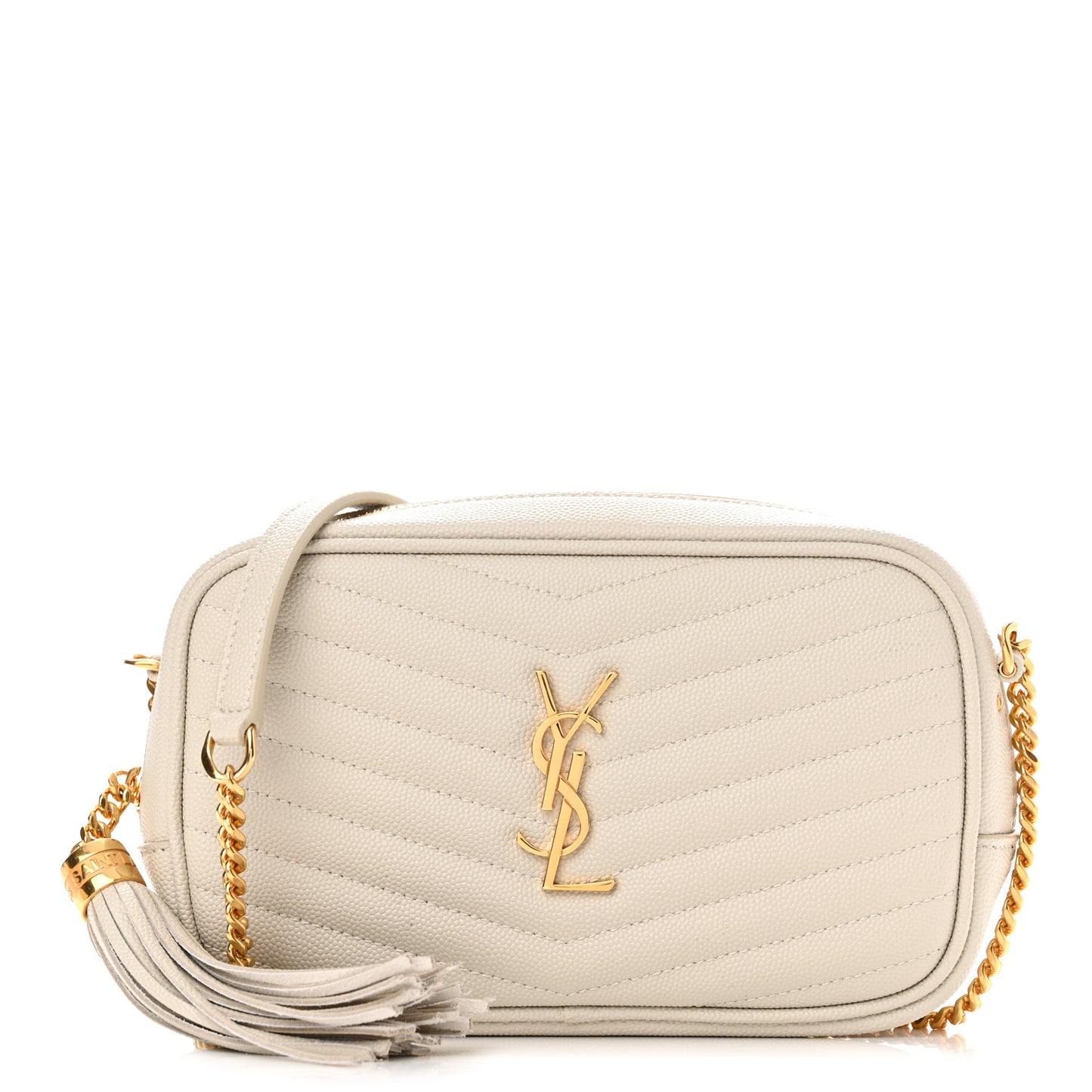 Grain De Poudre Matelasse Monogram Mini Lou Camera Bag Crema Soft