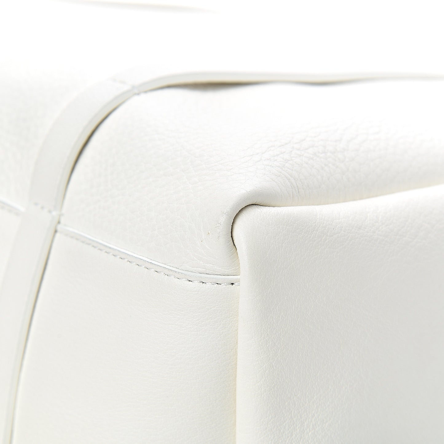 Smooth Calfskin Double Sided Small Everyday Tote Optic White Black