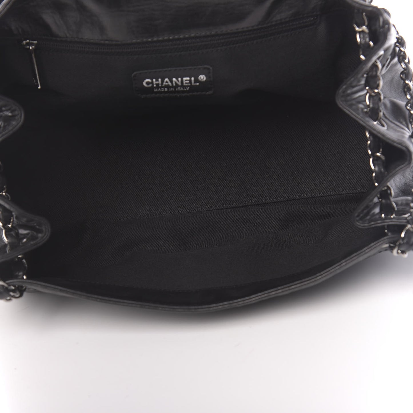 Lambskin Lax Accordion Flap Black